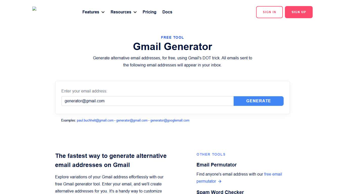 Gmail Generator: Free alternative email addresses for Gmail - Mailmeteor